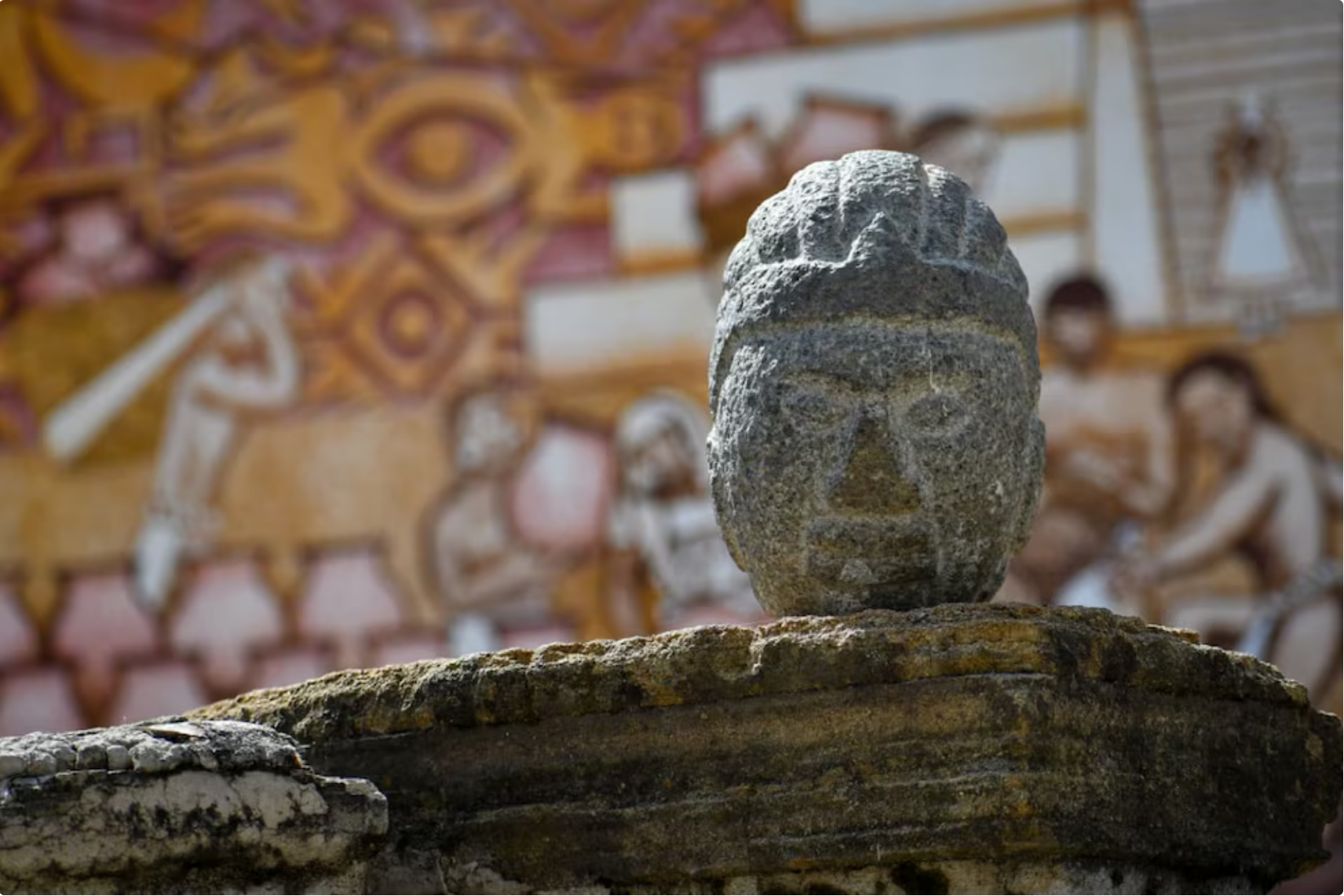 Descubren en Tlaxcala una enigmática cabeza del dios del maíz con más de mil años de antigüedad